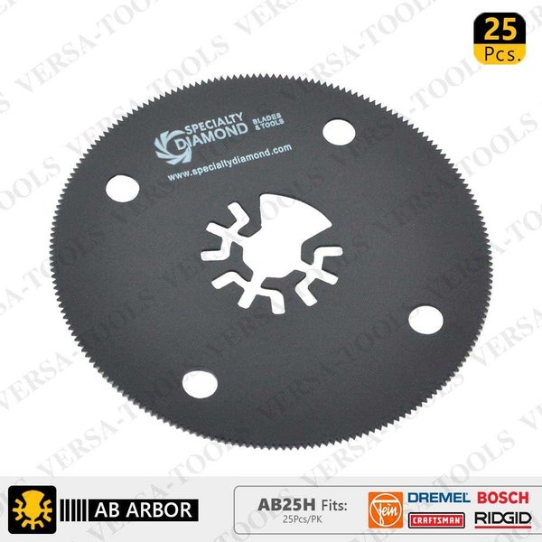 Versa Tool 80mm HSS Circular Multi-Tool Saw Blades, PK 25 AB25H